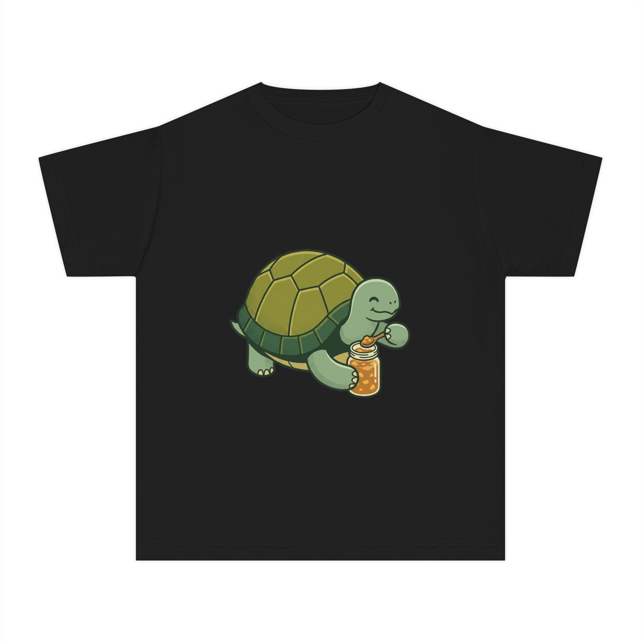 Youth Turtle Eating Apple Sauce T‑Shirt