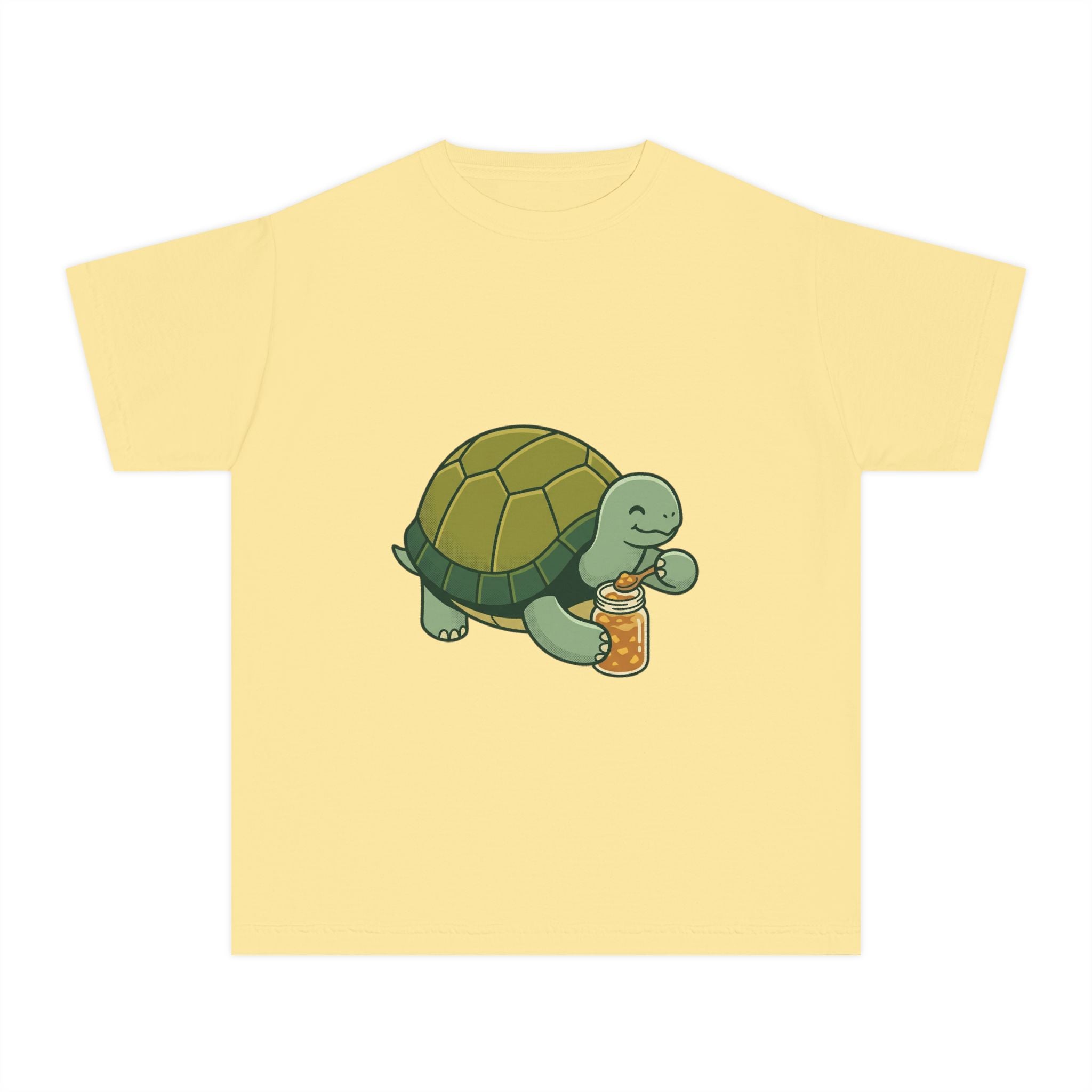 Youth Turtle Eating Apple Sauce T‑Shirt