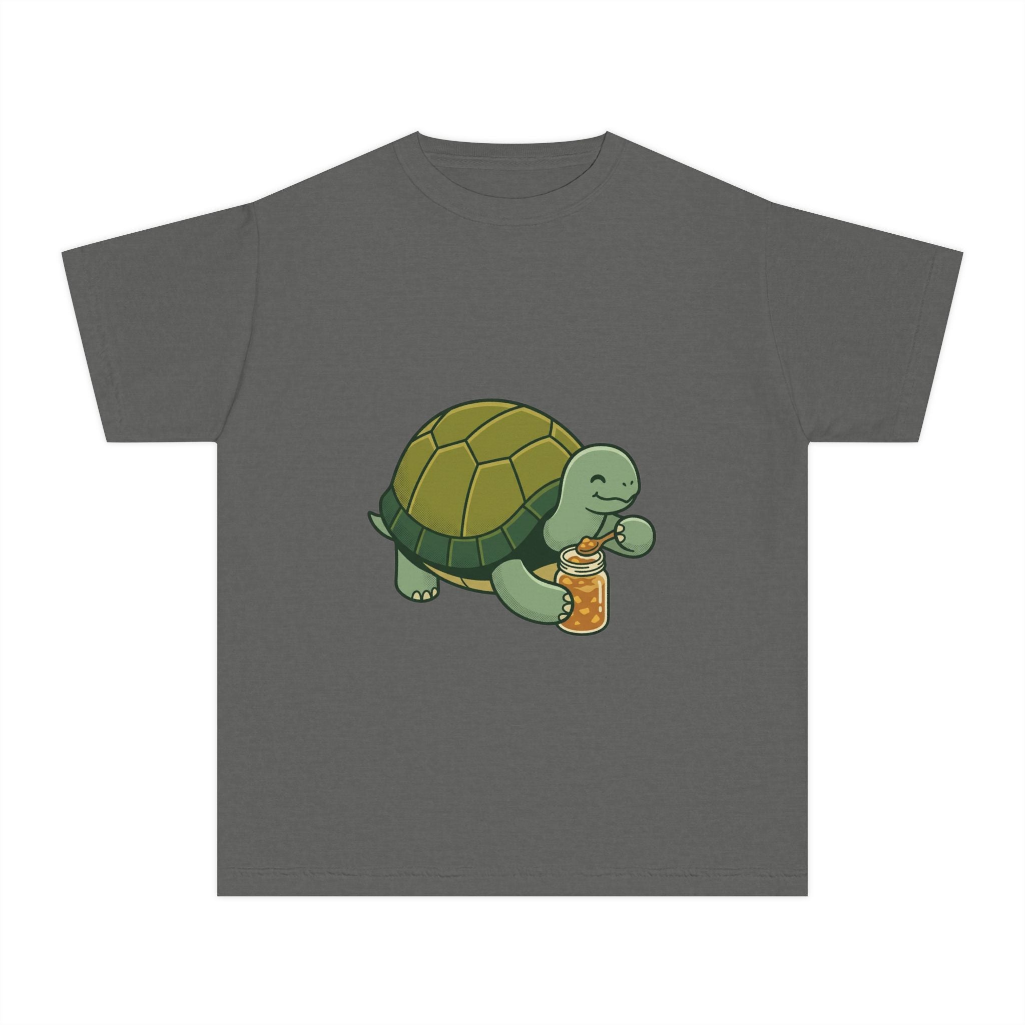 Youth Turtle Eating Apple Sauce T‑Shirt