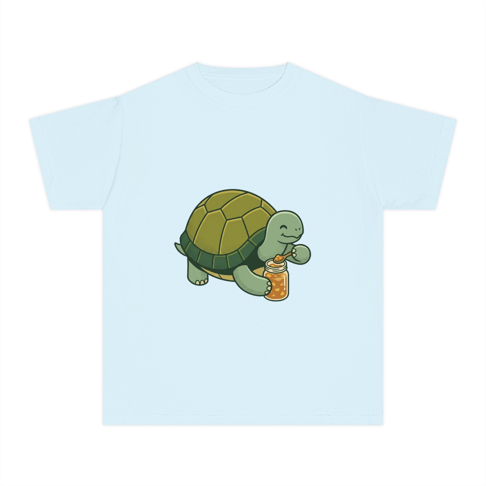Youth Turtle Eating Apple Sauce T‑Shirt