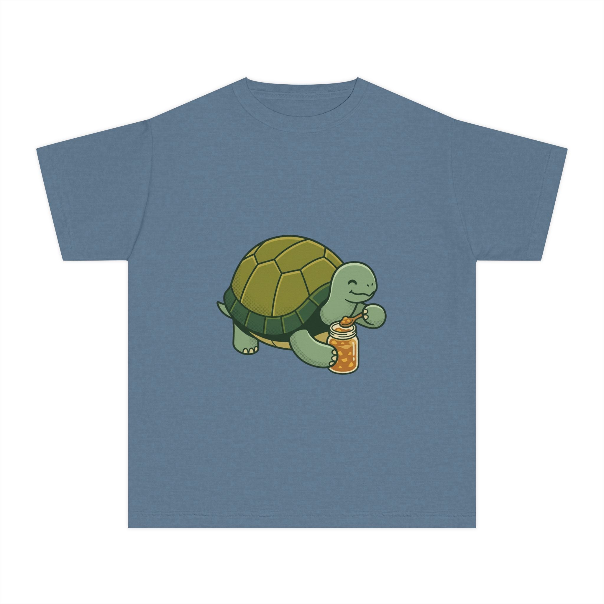 Youth Turtle Eating Apple Sauce T‑Shirt