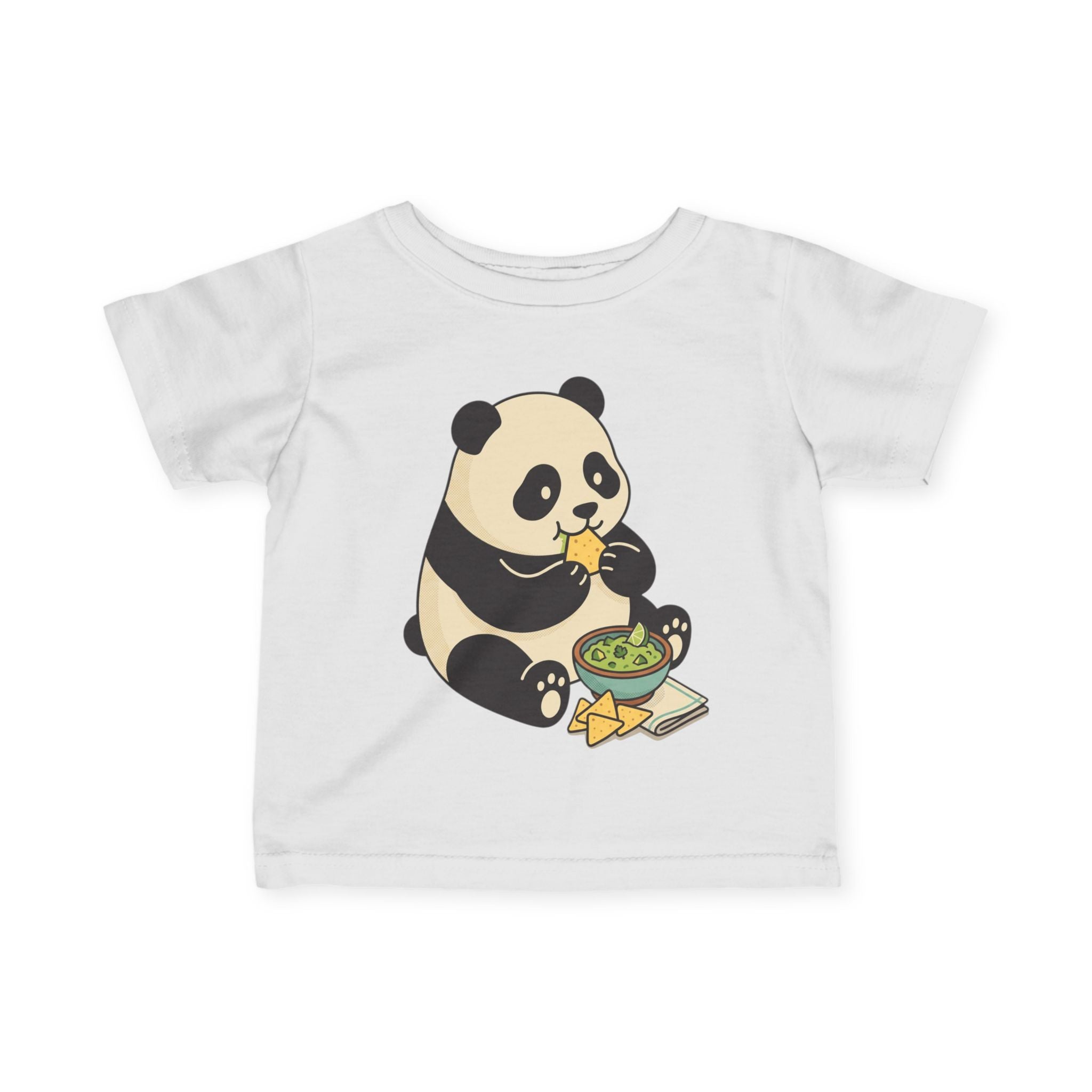 Panda Snack Time Toddler T-Shirt — Cute Panda Eating Chips Kids Tee