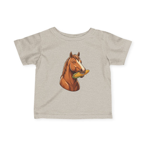 Infant Tee — Cute Horse Eating Corn Baby Shirt